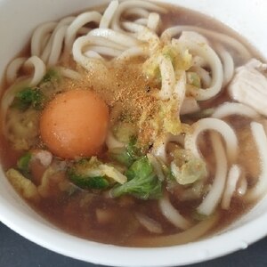 昆布つゆで簡単☆鶏肉と白菜のうどん